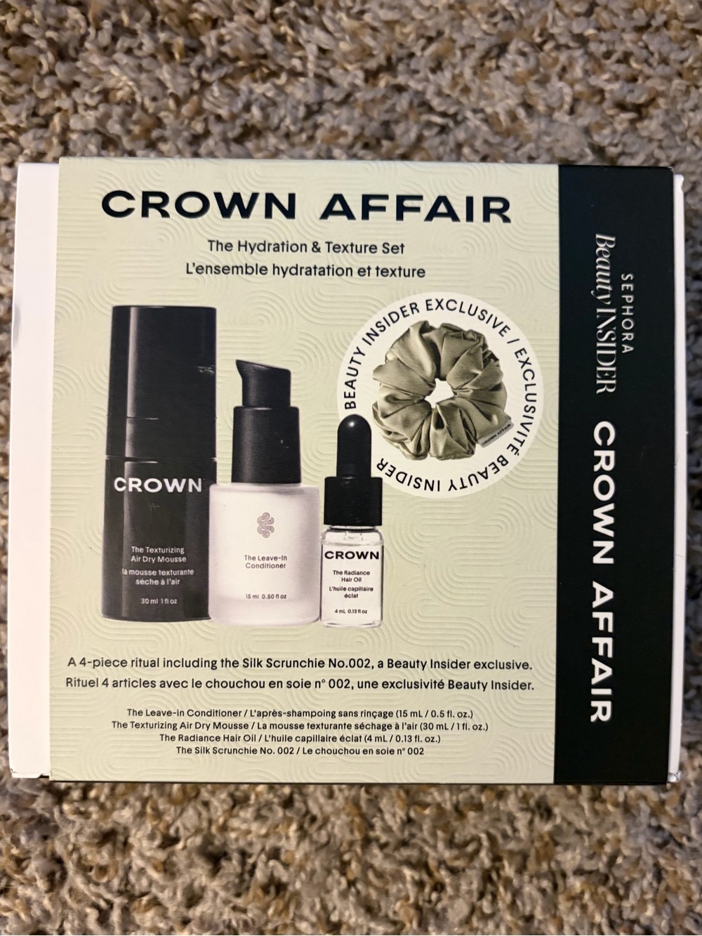 Crown Affair Hydration & Texture Set Travel Set Hair Oil Conditioner